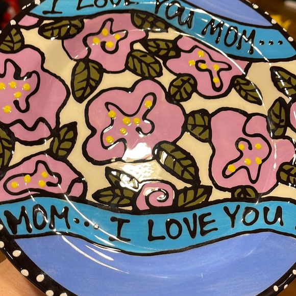 I love you mom retro vintage small cake stand - Picture 5 of 8